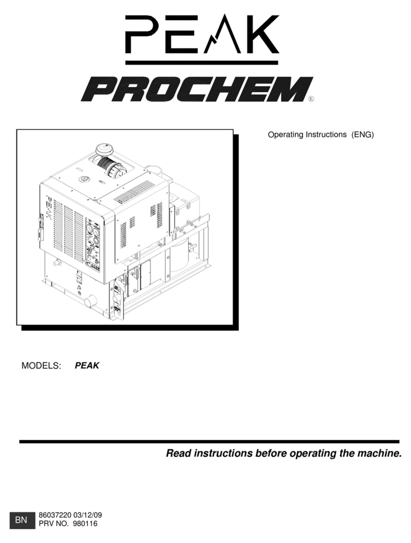 Prochem PEAK operating instructions