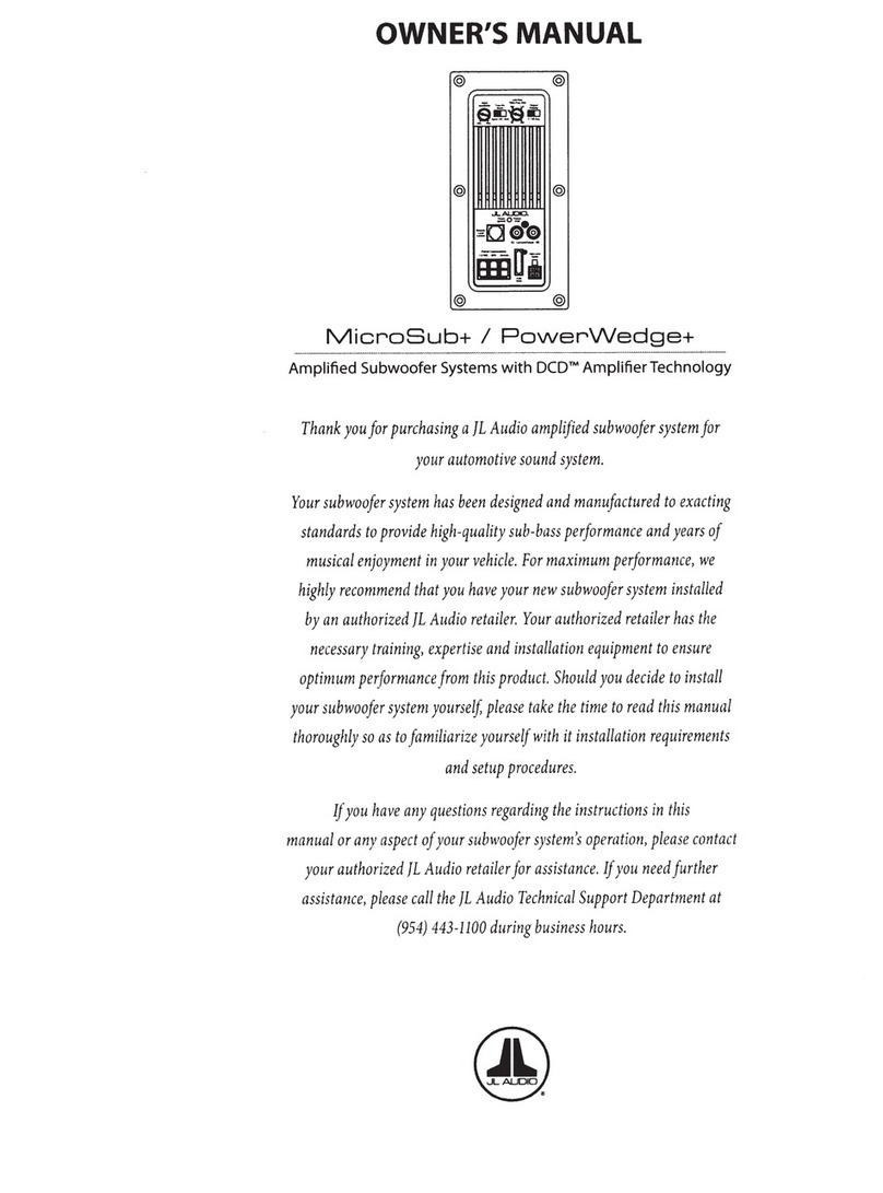 JL Audio ACP1 08LG-W3v3 User manual