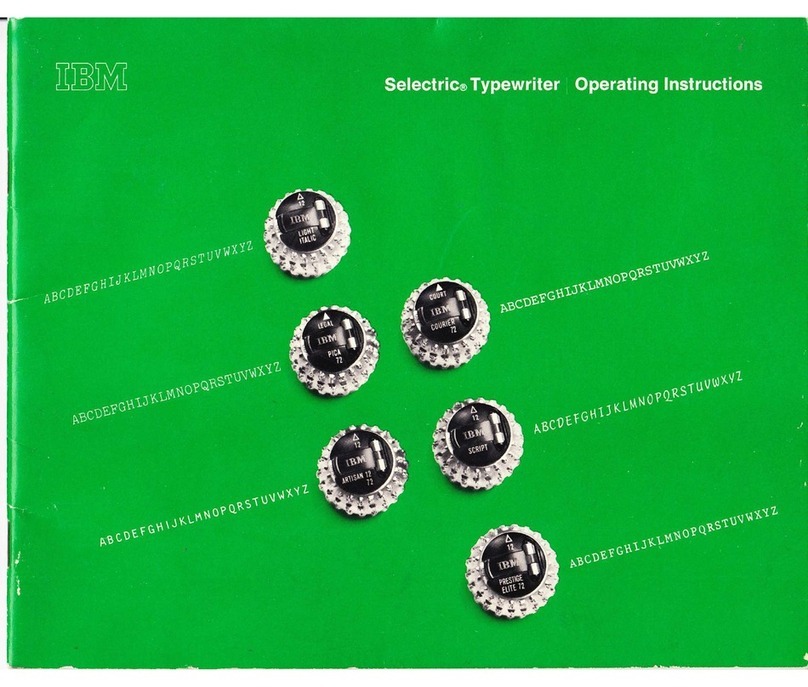 IBM Selectric User manual IBM Selectric User manual