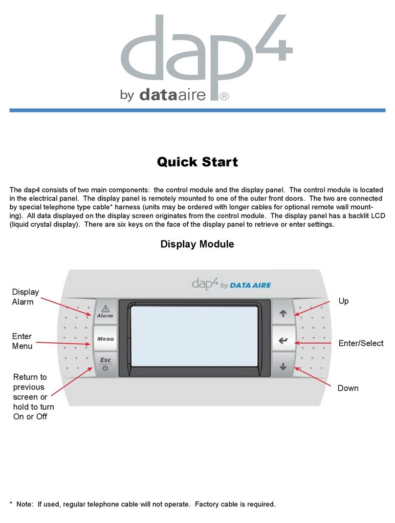 Data Aire dap4 touch quick start
