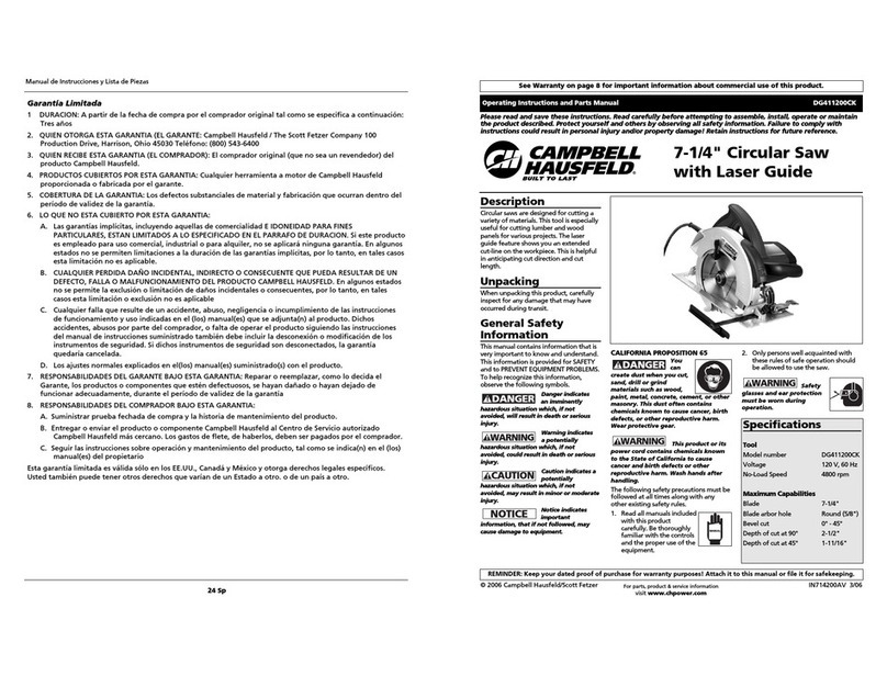 Campbell Hausfeld DG411200CK Operating instructions and parts manual Campbell Hausfeld DG411200CK Operating instructions and parts manual