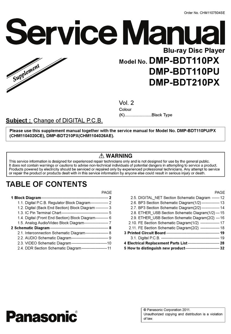 Panasonic DMP-BDT110PX User manual