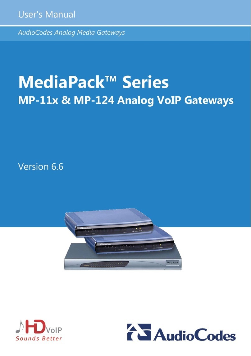 AudioCodes Media Pack MP-11x user manual
