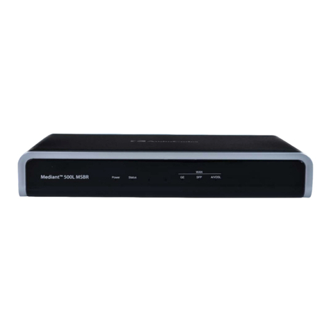 AudioCodes Mediant 500L MSBR User manual