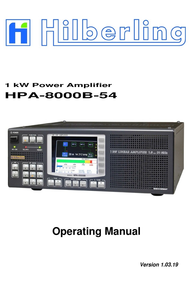 Hilberling HPA-8000B-54 operating manual