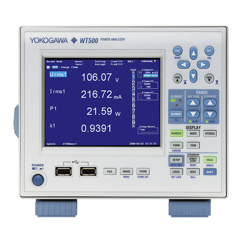YOKOGAWA WT500 User manual
