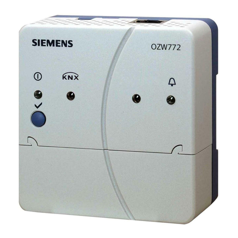 Siemens OZW772 Series User manual