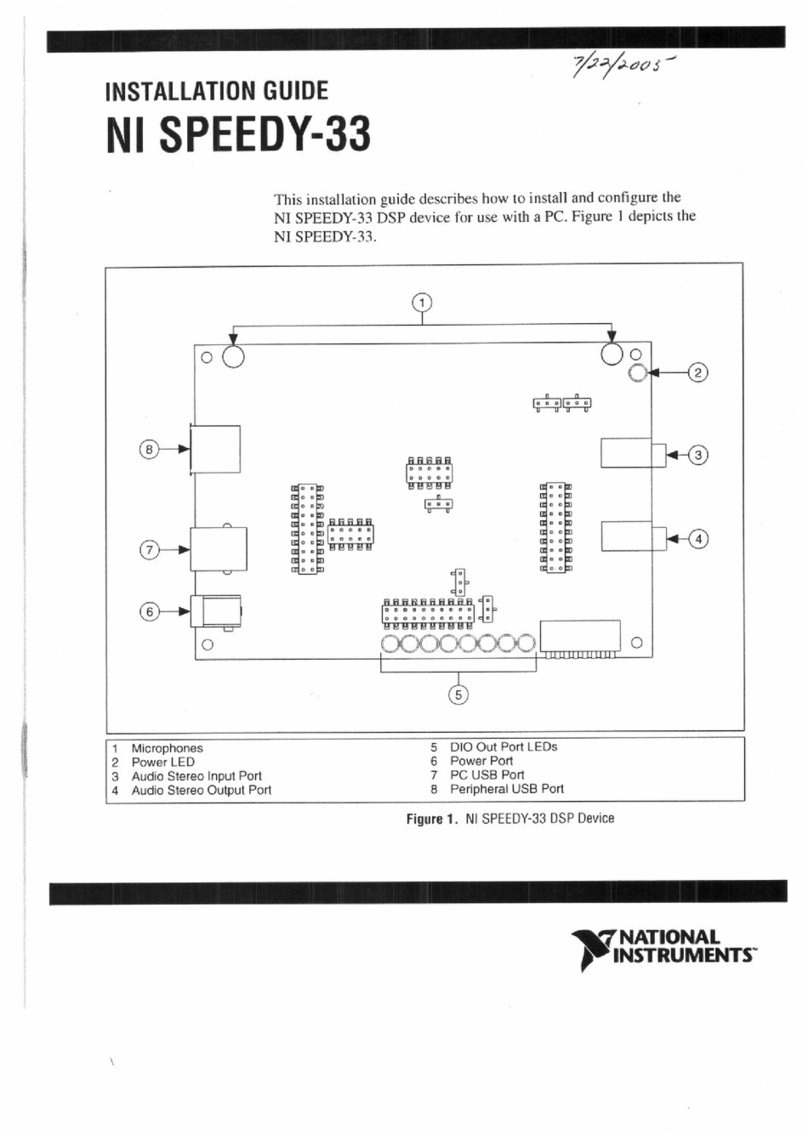 National Instruments NI-SPEEDY-33 User manual National Instruments NI-SPEEDY-33 User manual