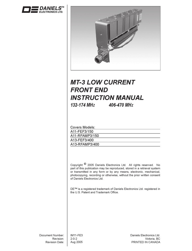 Daniels MT-3 User manual