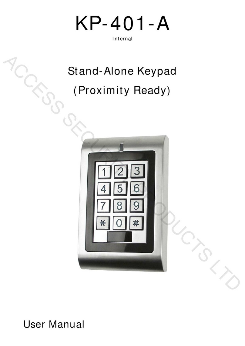 Access security product KP-401-A user manual Access security product KP-401-A user manual