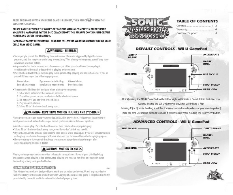 Sonic Wii U Operation manual