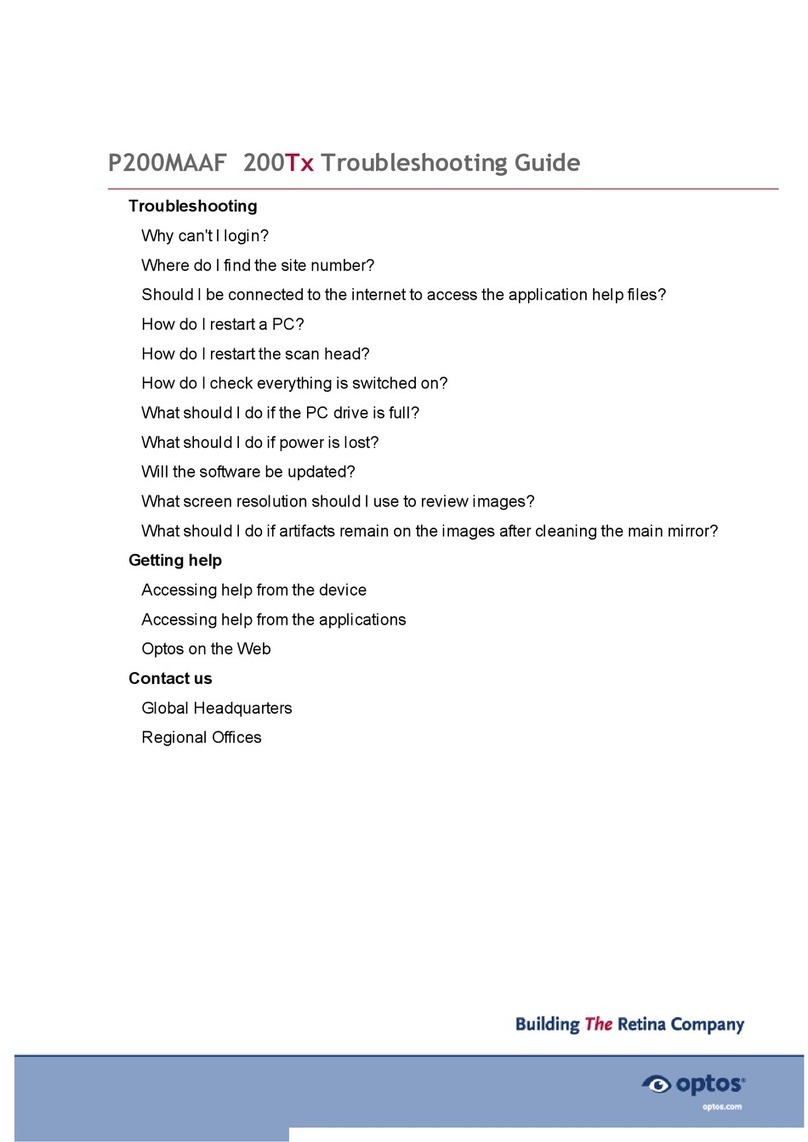 Optos 200tx troubleshooting guide