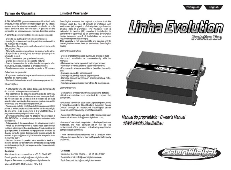 Soundigital LINHA EVOLUTION owner's manual