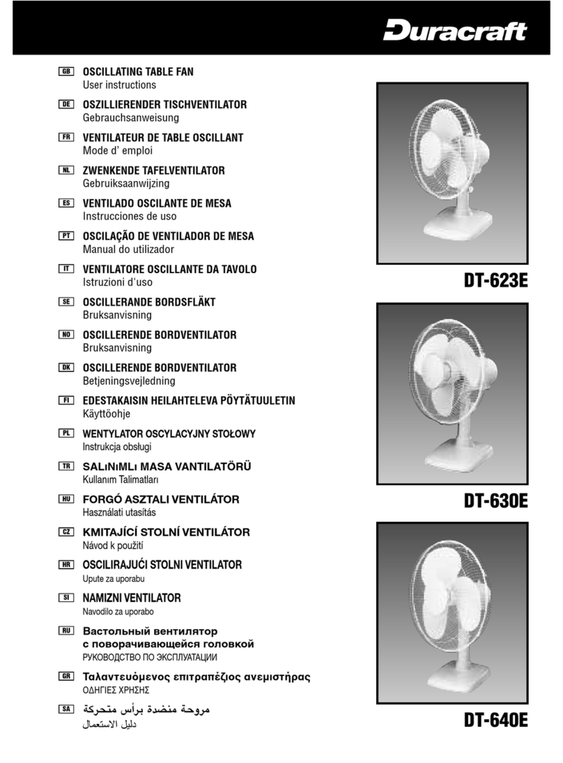 Duracraft DT-623E User instructions