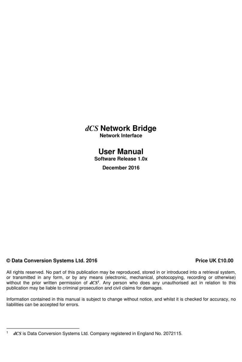 Data Conversion Systems DCS Network Bridges user manual