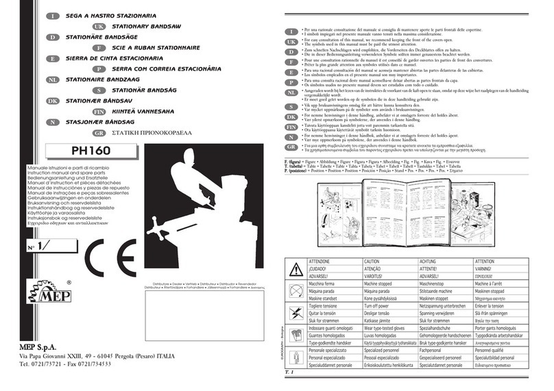 MEP PH160 User manual