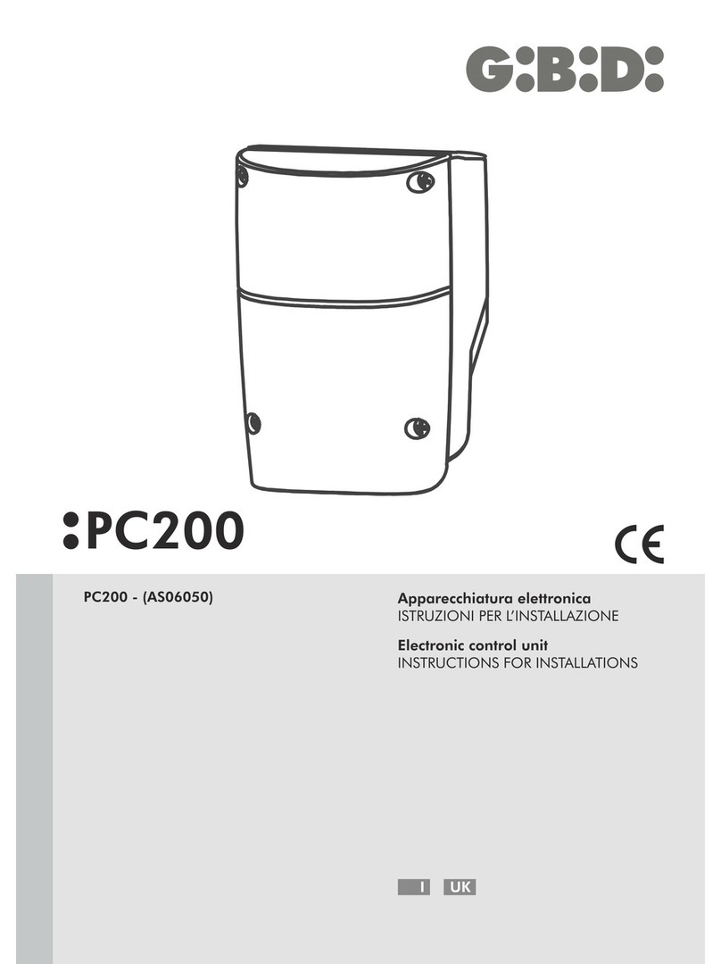 GiBiDi PC200 Instructions for installation