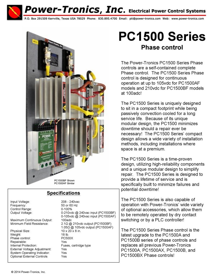 Power-Tronics PC1500 series User manual