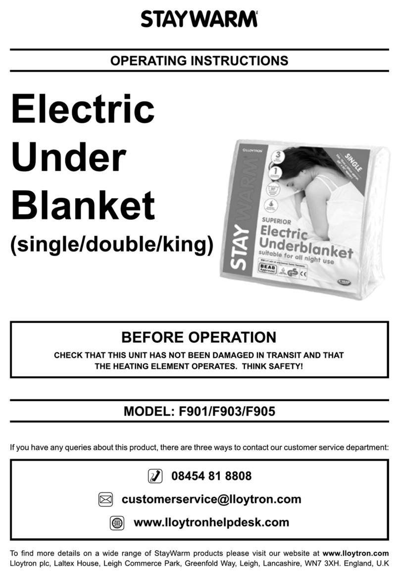 STAYWARM F901 Operating	 instruction