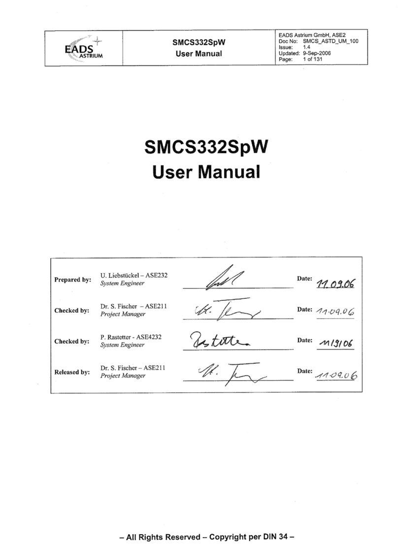 Eads Astrium SMCS332SpW user manual