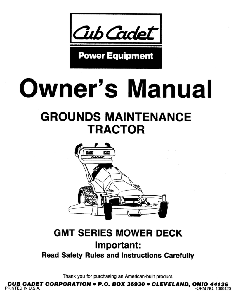 Cub Cadet GMT Series owner's manual