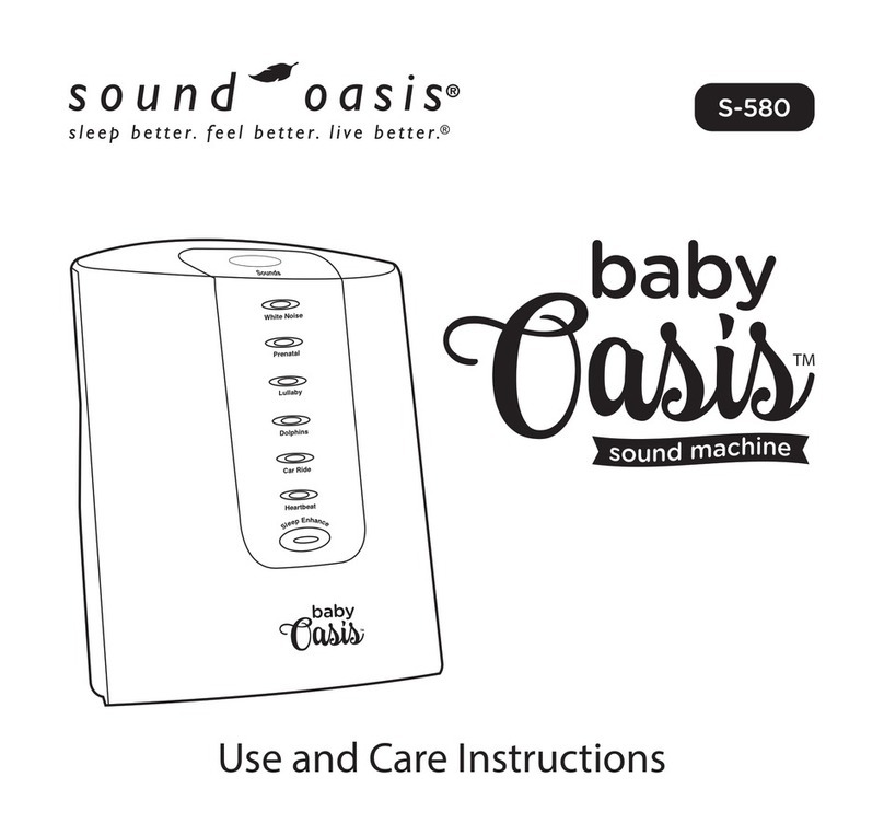 Sound Oasis S-580 Use and care instructions
