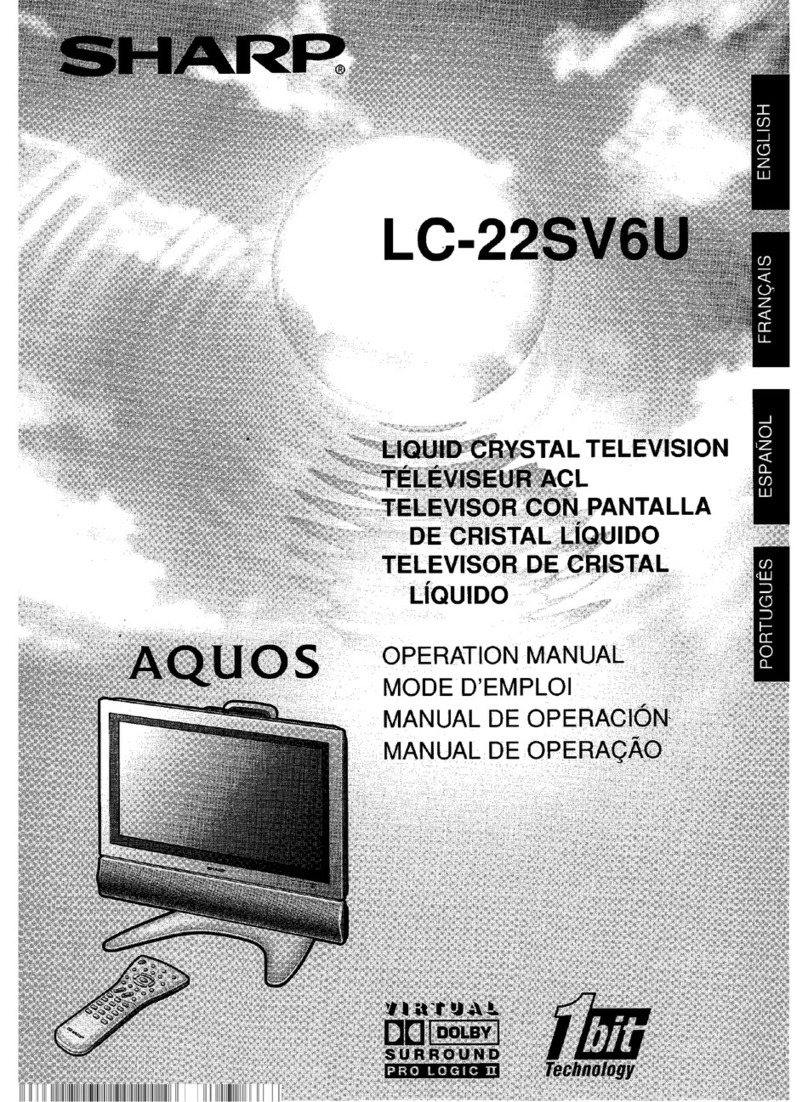 Sharp Aquos LC-22SV6U Operation manual