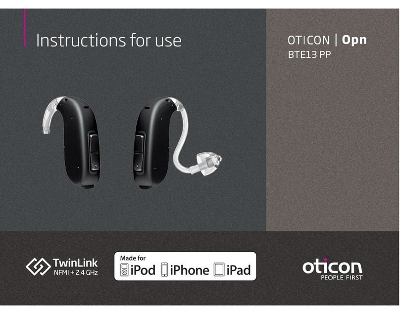 oticon BTE13 PP Instructions for use