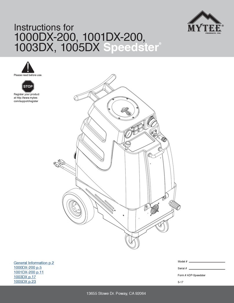 Mytee 1000DX-200 Speedster manual