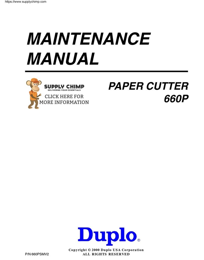 Duplo 660P Maintenance manual