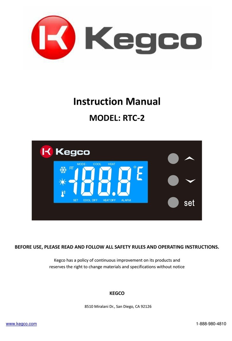 Kegco RTC-2 User manual