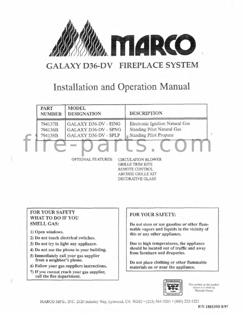 Marco galaxy d36-dv Installation and operation manual