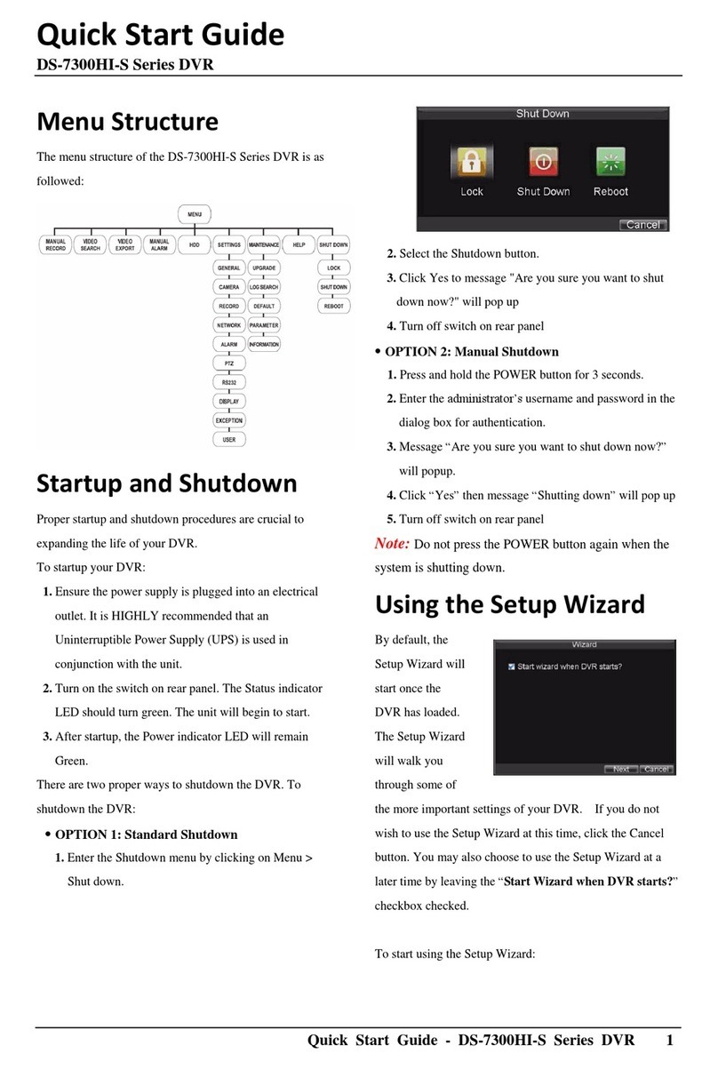 HIK VISION DS-7300HI-S Series quick start guide