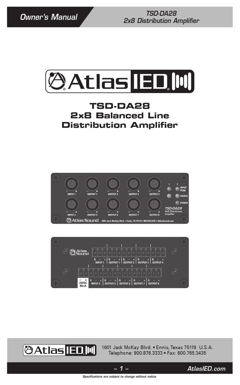 Atlas IED TSD-DA28 owner's manual