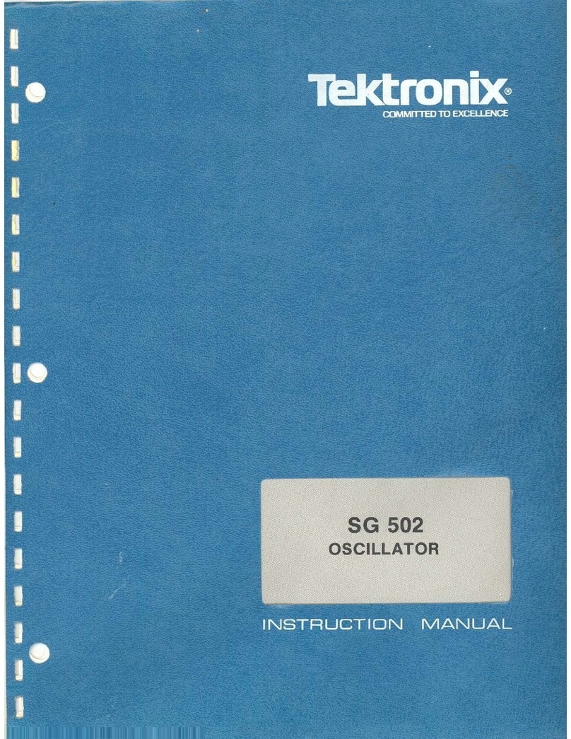 Tektronix sg 502 instruction manual