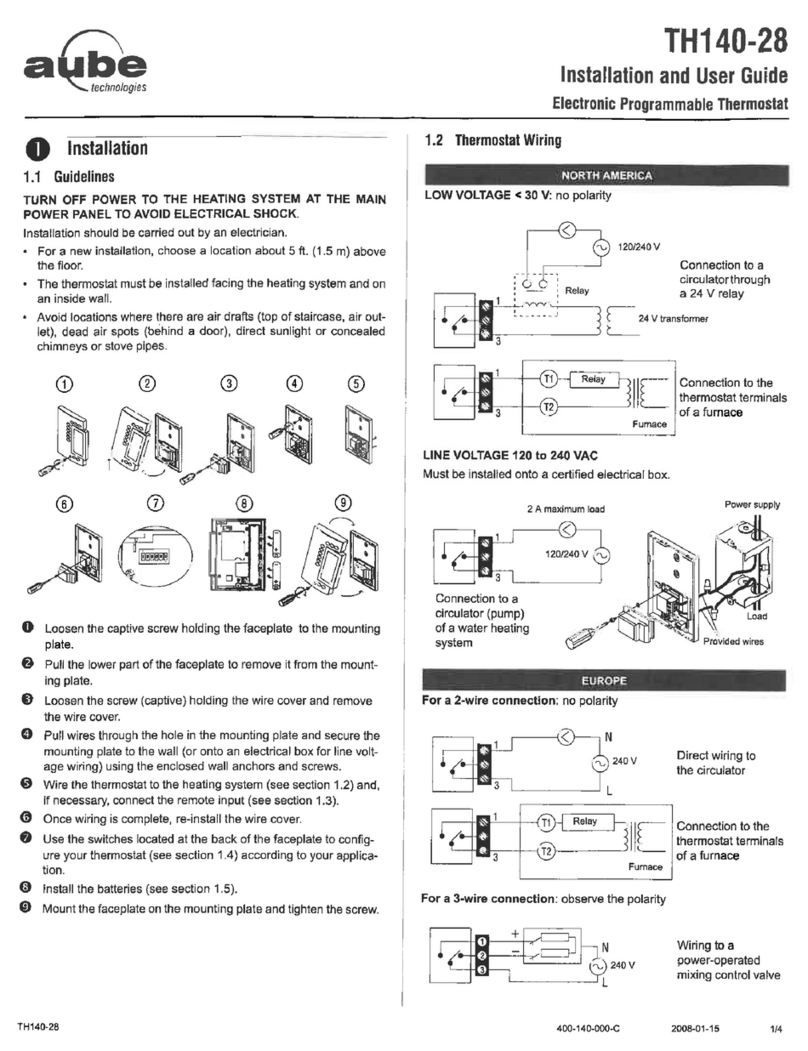 Aube Technologies TH140-28 Installation and user guide
