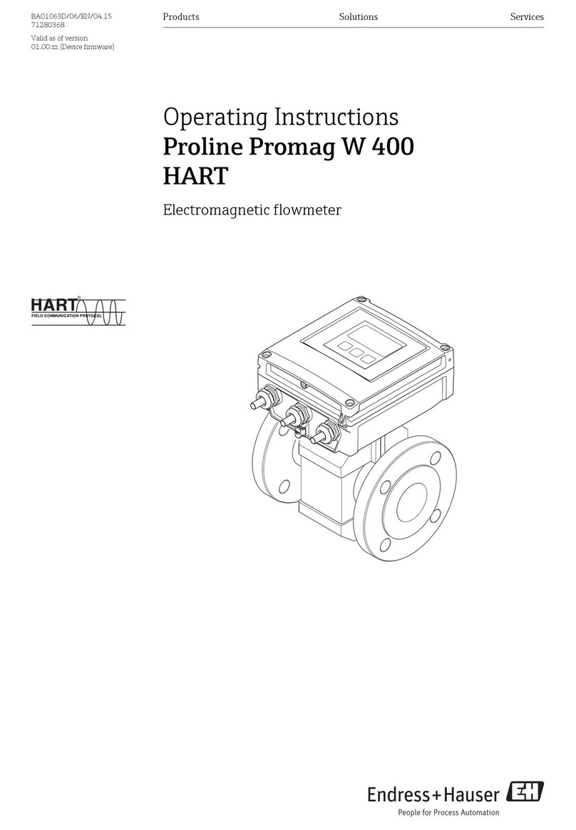 Endress+Hauser Proline Promag W 400 HART User manual Endress+Hauser Proline Promag W 400 HART User manual
