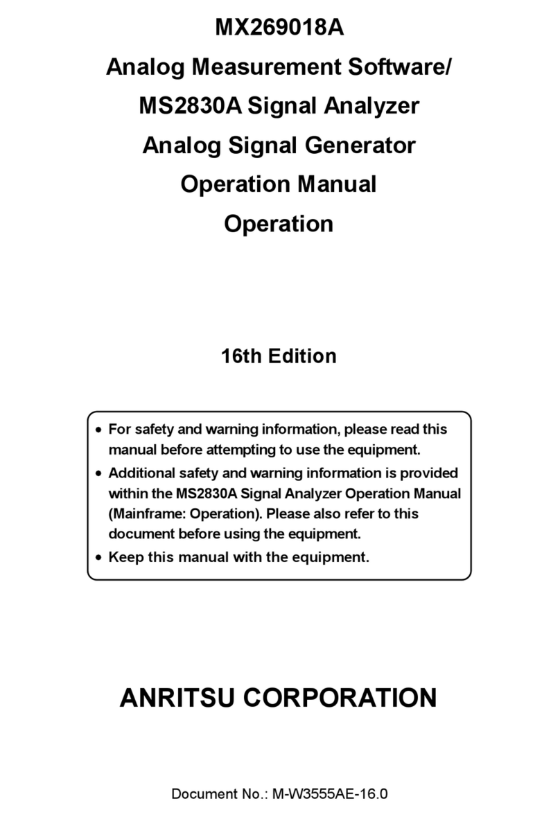 Anritsu MS2830A Operation manual Anritsu MS2830A Operation manual