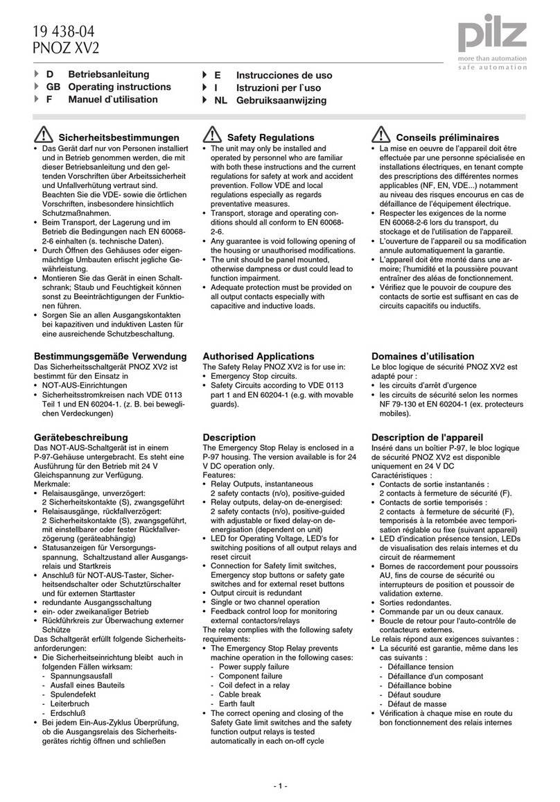 Pilz PNOZ XV2 User manual Pilz PNOZ XV2 User manual