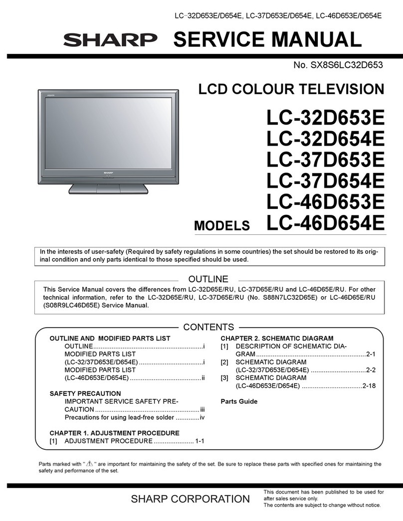 Sharp LC-32D653E User manual