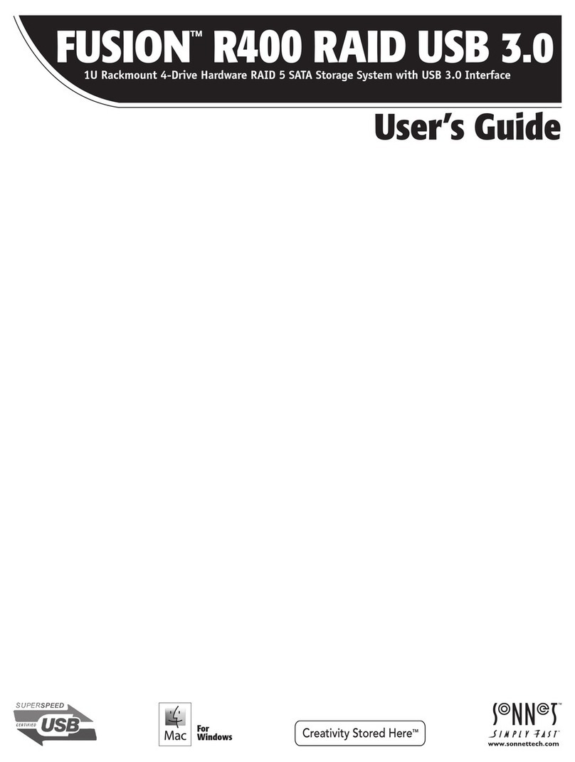 Sonnet Fusion R400 User manual Sonnet Fusion R400 User manual