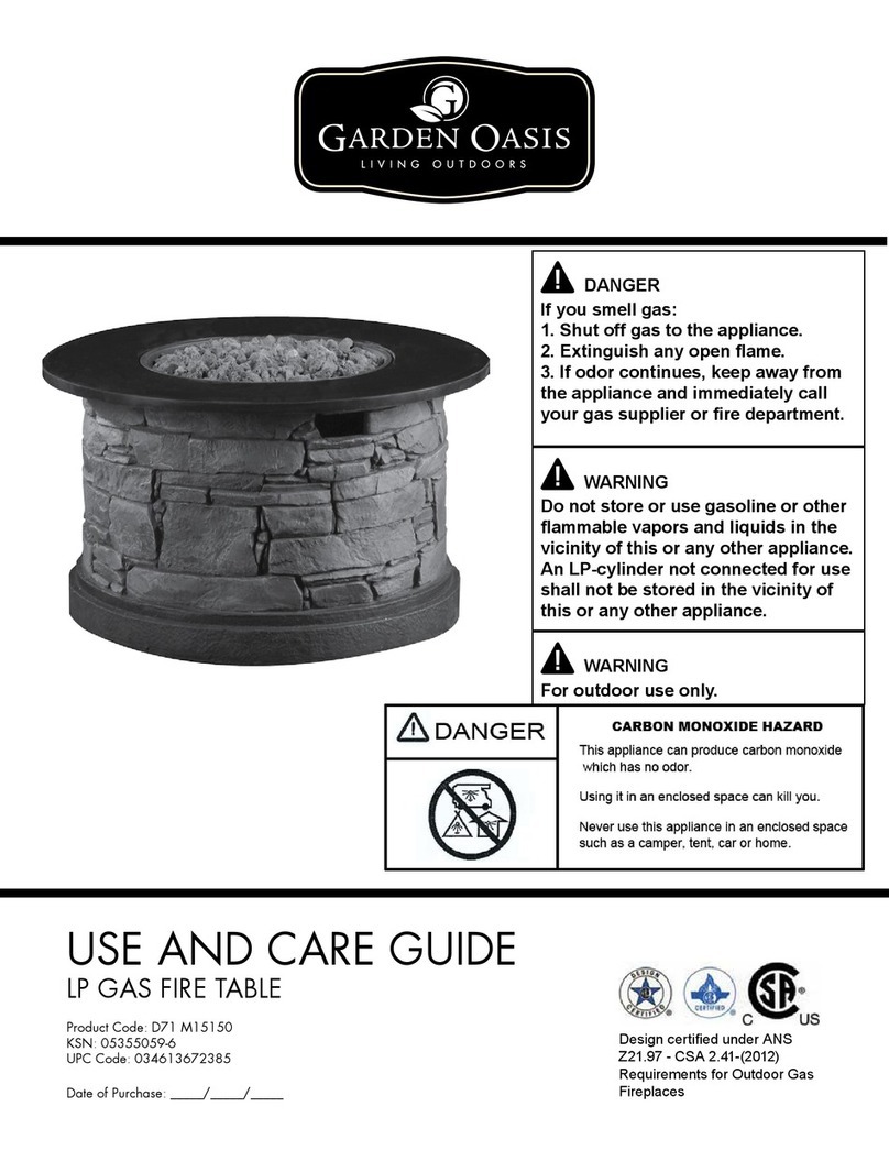 Garden Oasis D71 M15150 Use and care guide