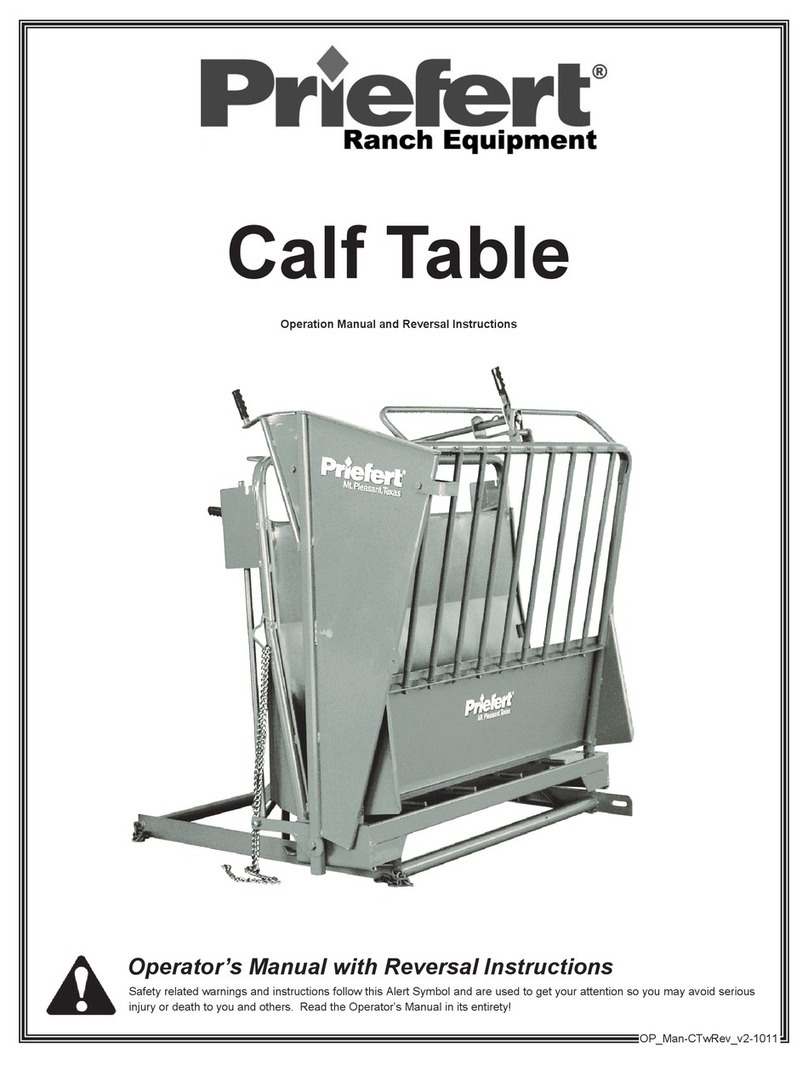 Priefert Calf Table Operation manual