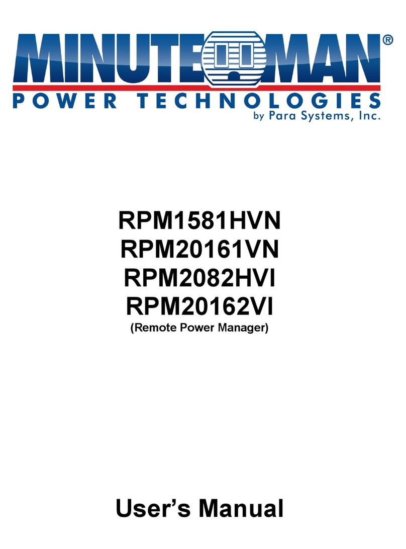 Minuteman RPM20161VN User manual