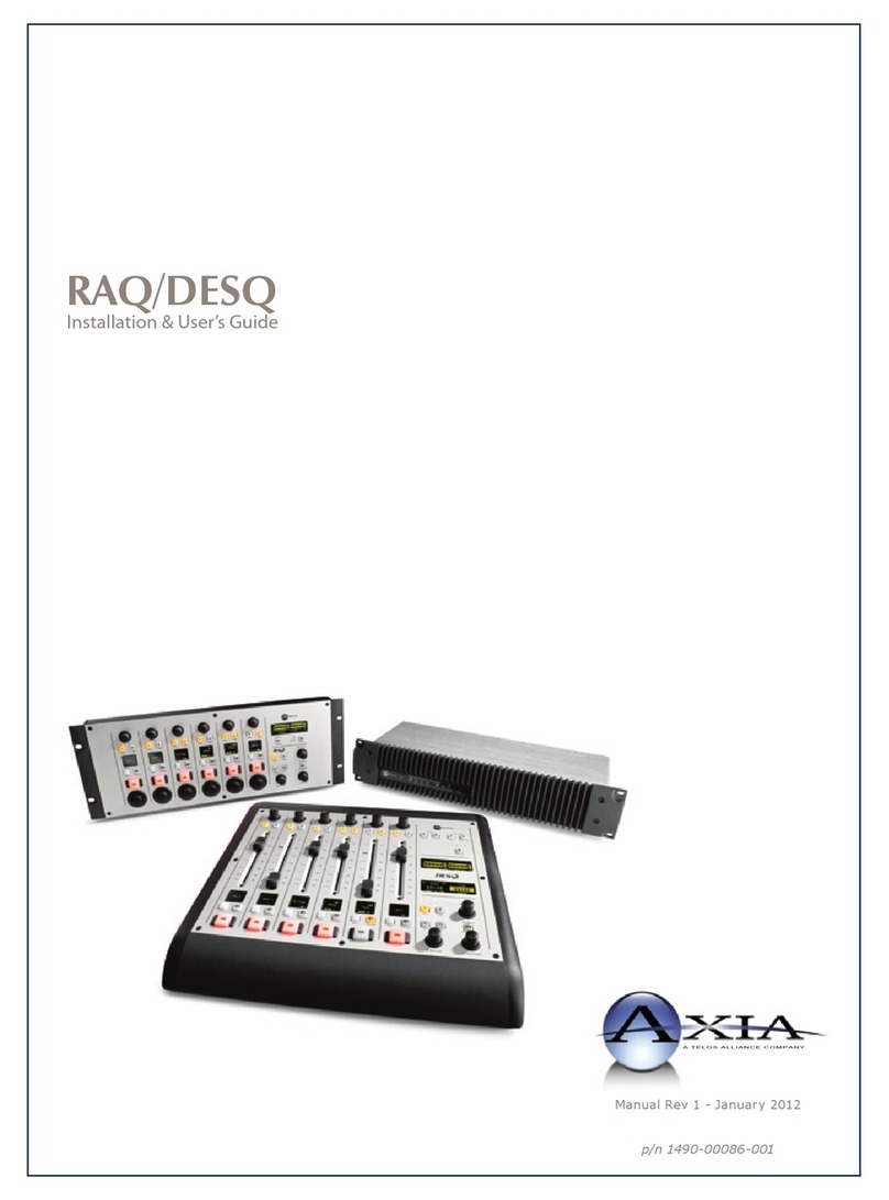 Axia RAQ Installation & user guide