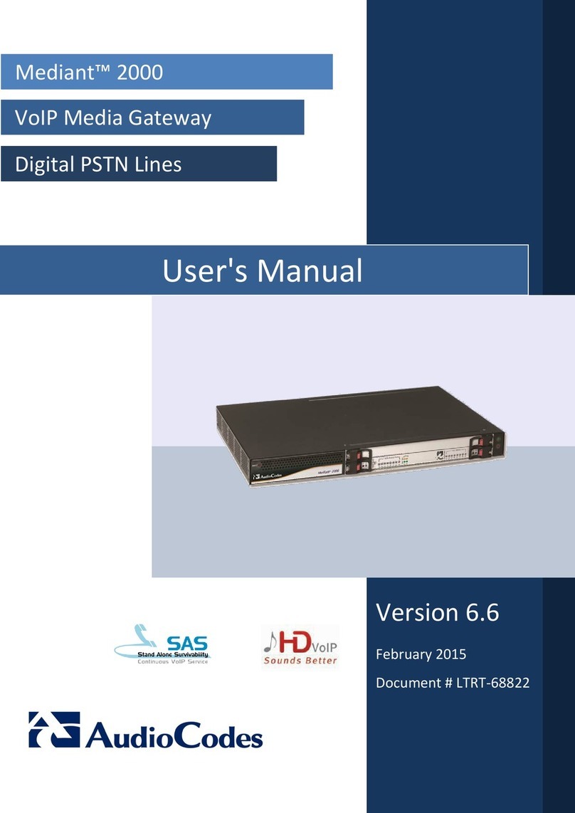 AudioCodes Mediant 2000 user manual