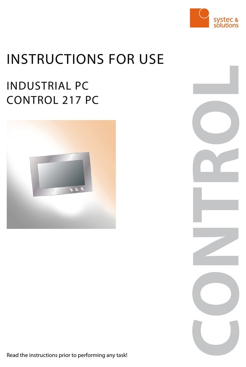Systec & Solutions CONTROL 217 PC Instructions for use Systec & Solutions CONTROL 217 PC Instructions for use