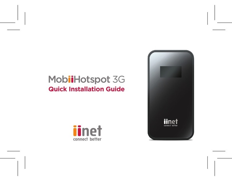 iiNet MobiiHotspot 3G Quick installation guide