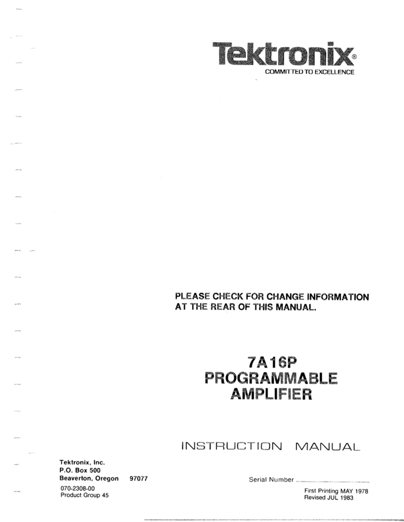 Tektronix 7A16P User manual Tektronix 7A16P User manual