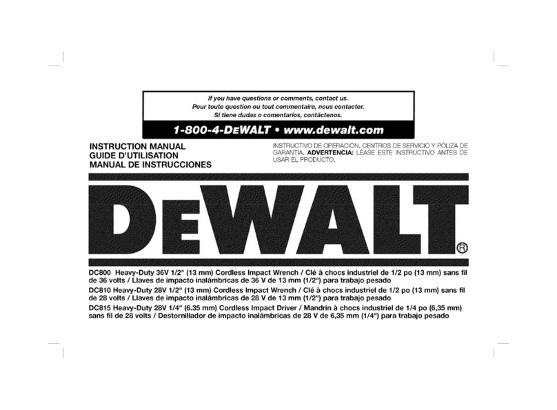 DeWalt DC810 User manual